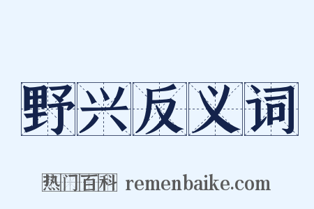 野兴反义词是什么意思的图片